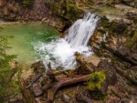 Jenbachfälle - Wasserfallstufe bei den oberen Fällen